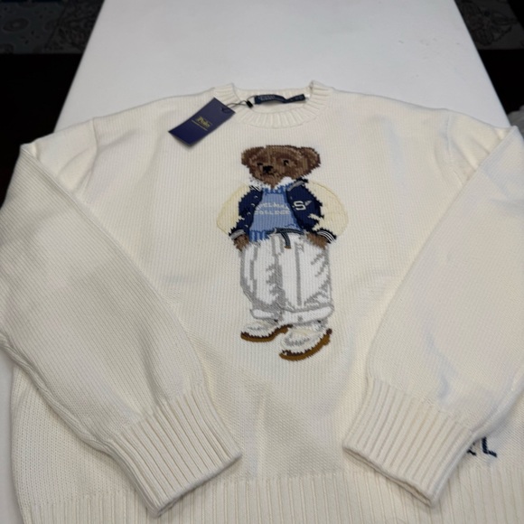 Ralph Lauren Women’s Ivory Sweater W/Spelman College Polo Bear Ivory Sz L NWT - Picture 13 of 16